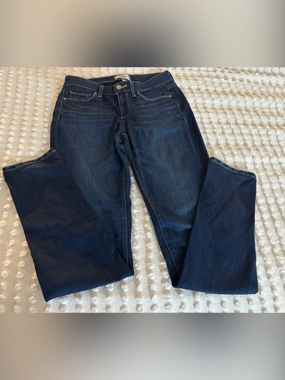 PAIGE Dark Blue Skyline Skinny Jeans